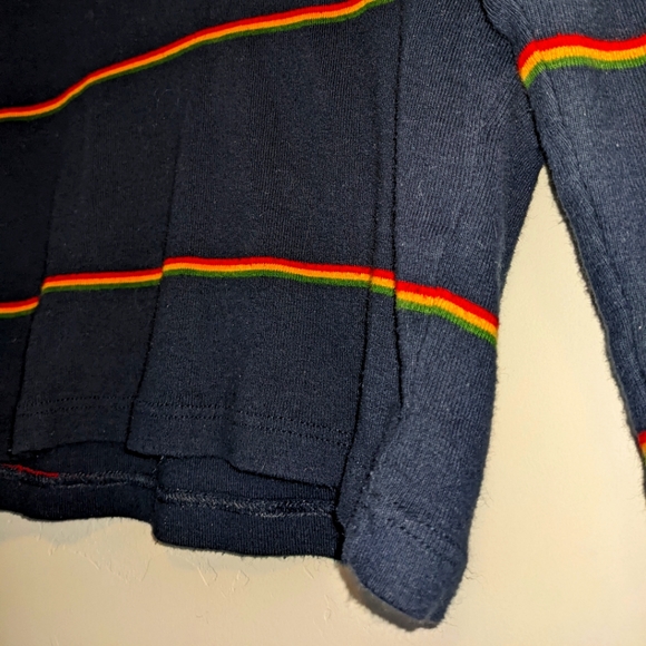Brandy Melville Striped Dark Blue Cropped Sweater - Picture 3 of 4